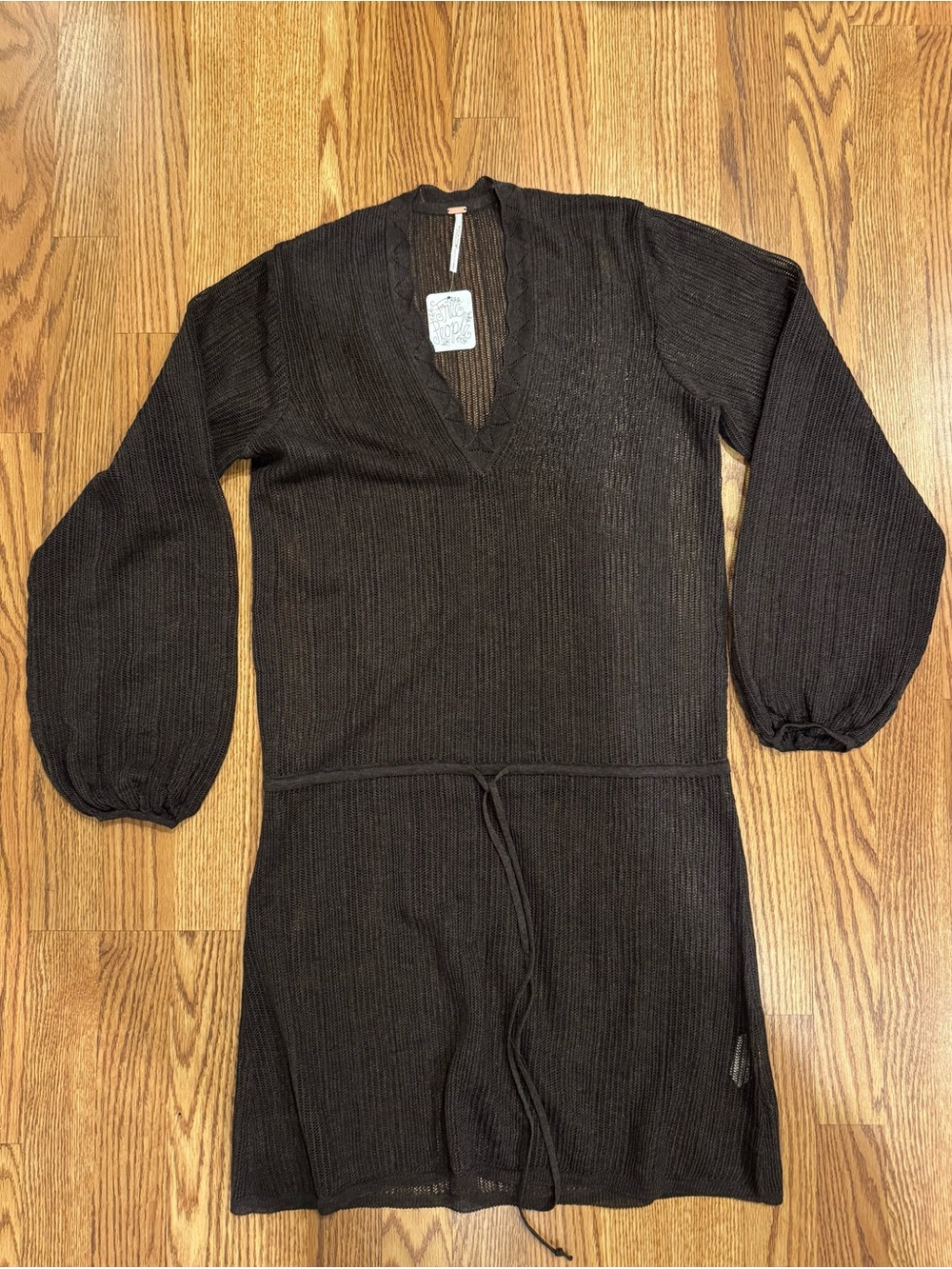Free People Brown Knit Swim Coverup